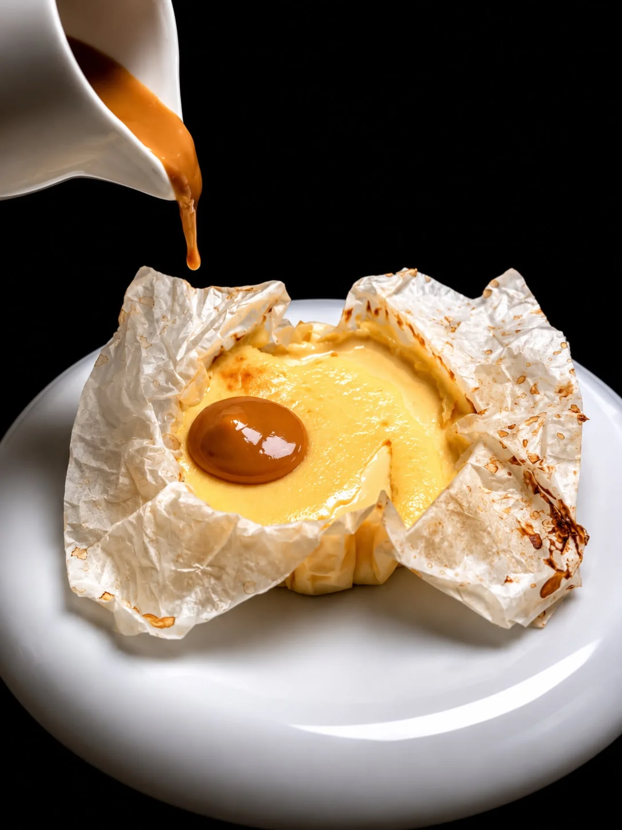 Tarta de queso con crema de dulce de leche